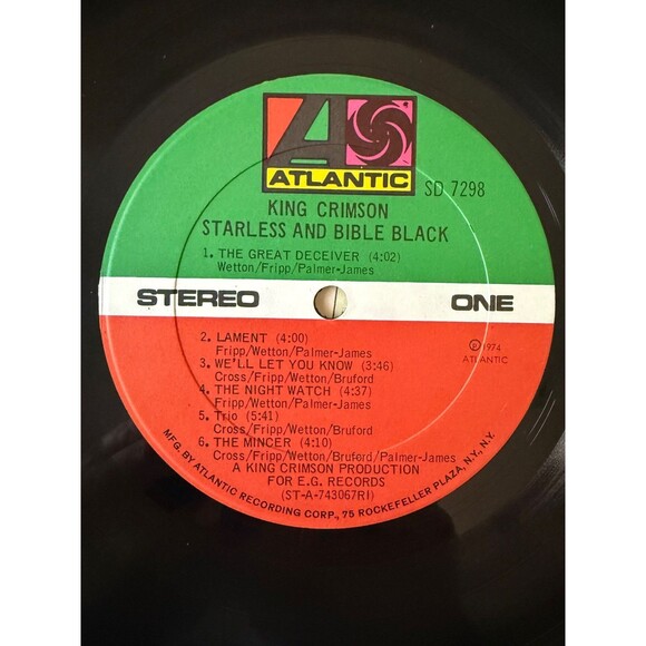 King Crimson Starless And Bible Black 1974 LP 1st Edition VG Cleaned - Picture 8 of 11